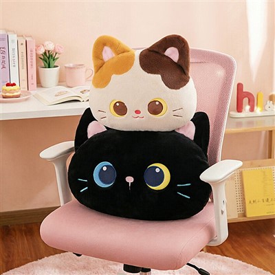 Cute Na Adorable Tri-Couleur Chat Na Noir Chat Oreiller Na Jouet de Peluche